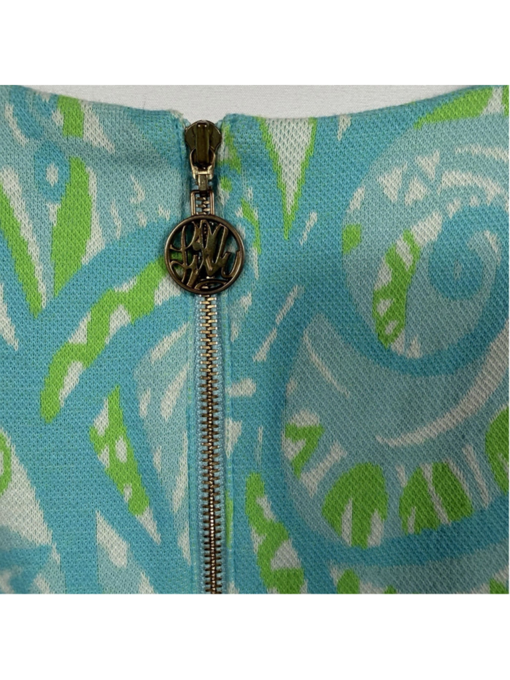 Lilly Pulitzer Janice Sheath Dress Blue Green Paisley Colorful Women's Size XS - Picture 5 of 9